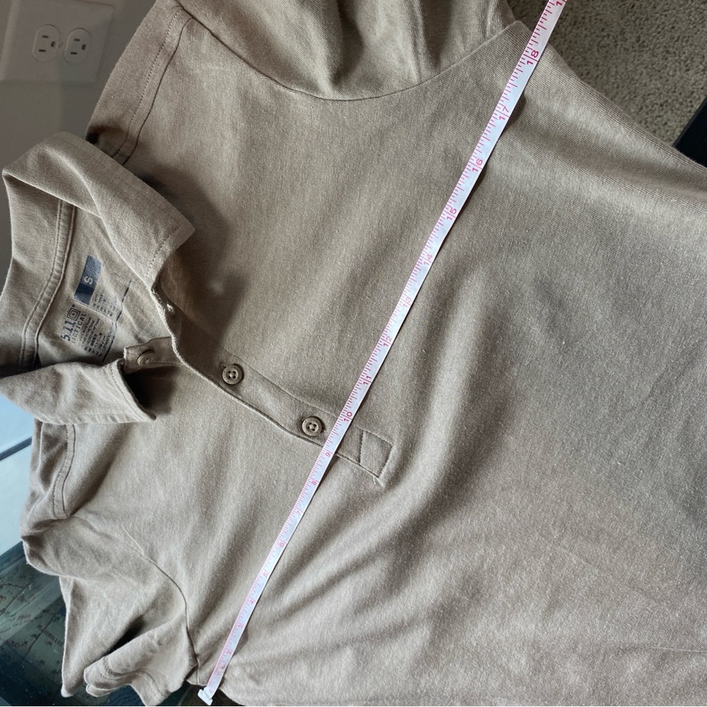 5.11 Tactical Short Sleeve Uniform Collared Polo Shirt - tan jersey - Picture 8 of 8